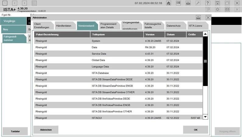 Ista+ V4.39.20 (bereits aktiviert)