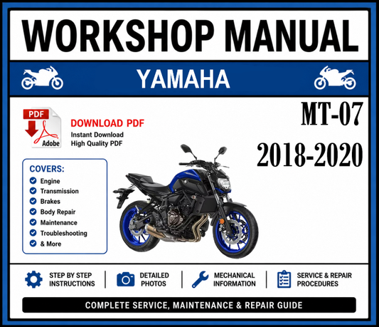 Workshop Manual [Yamaha MT-07] 2018-2020