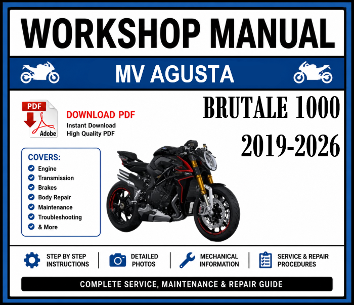 Workshop Manual [MV Agusta Brutale 1000 ORO-RR-RS-NÜRBURGRING-RUSH] 2019-2026