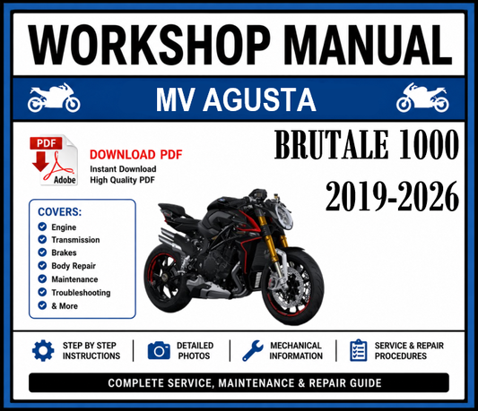 Workshop Manual [MV Agusta Brutale 1000 ORO-RR-RS-NÜRBURGRING-RUSH] 2019-2026