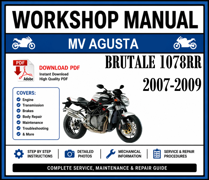 Workshop Manual [MV Agusta Brutale 1078RR] 2007-2009