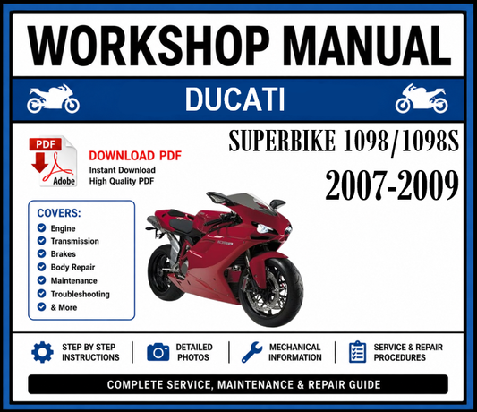 Workshop Manual [Ducati Superbike 1098/1098S] 2007-2009