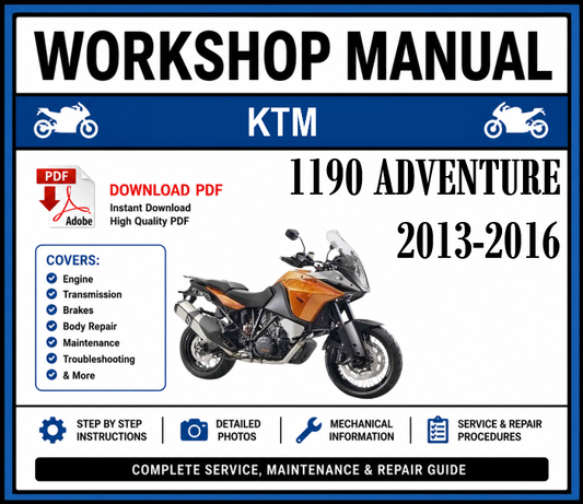 Workshop Manual [KTM 1190 Adventure] 2013-2016