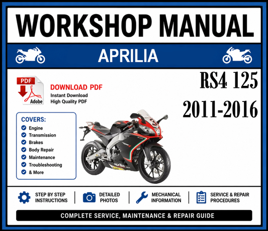 Workshop Manual [Aprilia RS4 125] 2011-2016