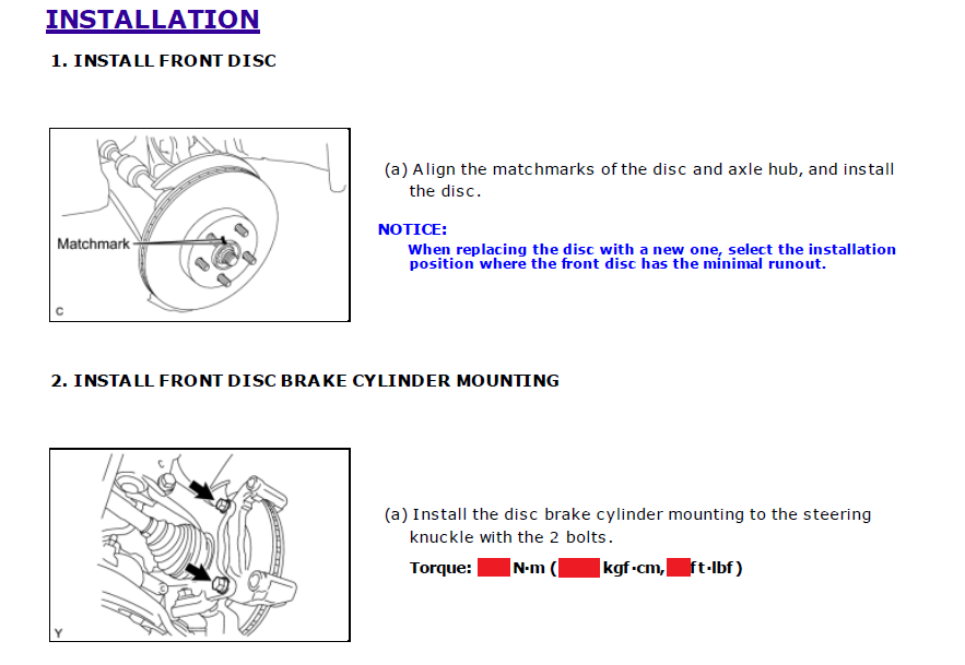 Workshop Manual [Toyota Corolla] 2007-2013