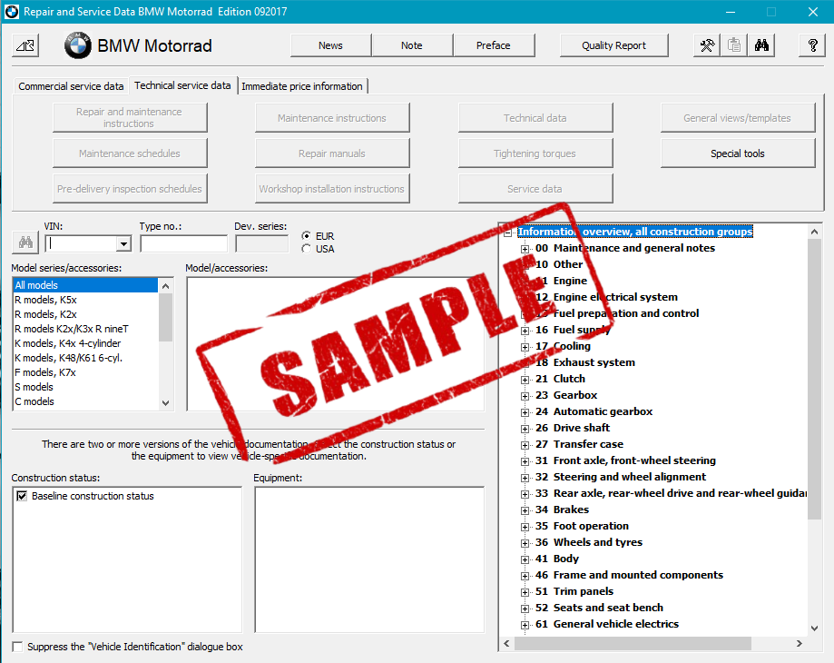 BMW RSD 09.2017 - BMW Motorrad Repair & Service Software