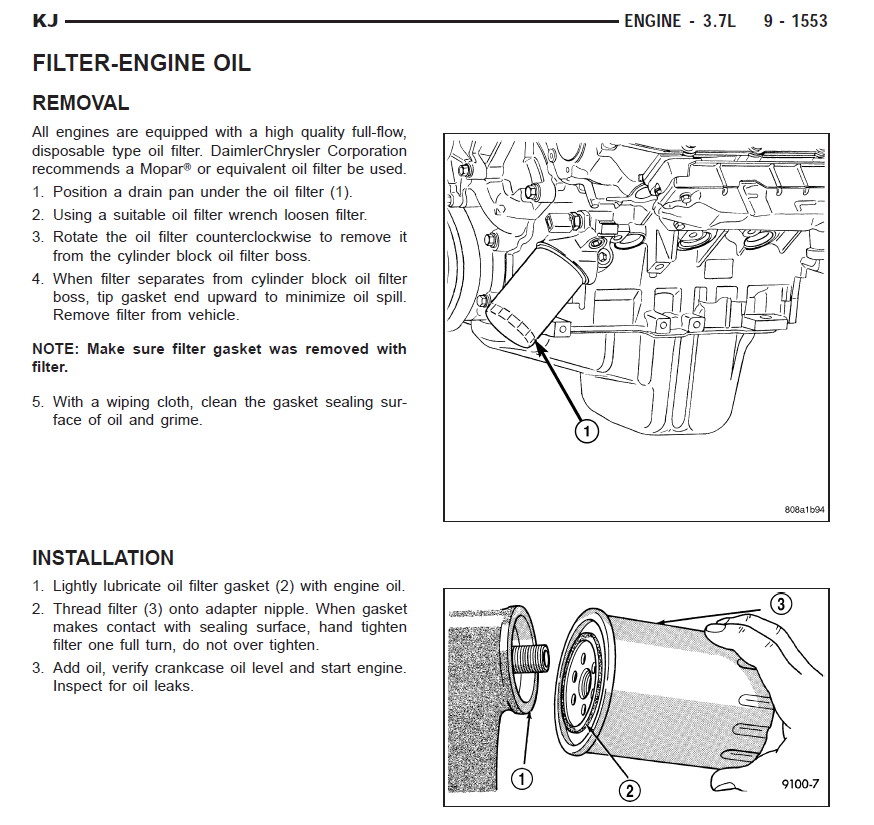 Workshop Manual [Jeep Liberty] 2001-2007