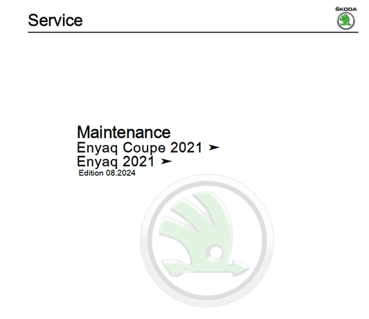 Workshop Manual [Skoda Enyaq] 2021-2025