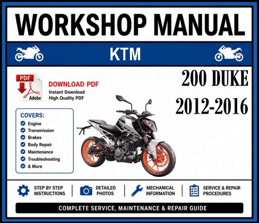 Workshop Manual [KTM 200 Duke] 2012-2016
