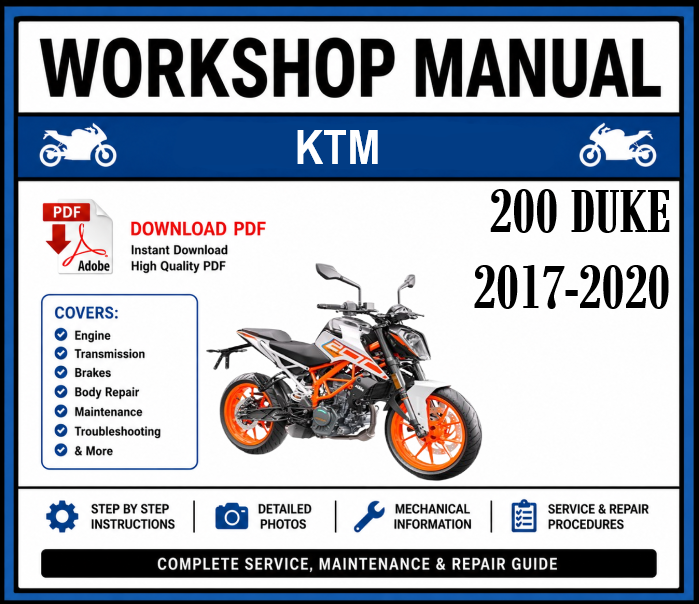 Workshop Manual [KTM 200 Duke] 2017-2020