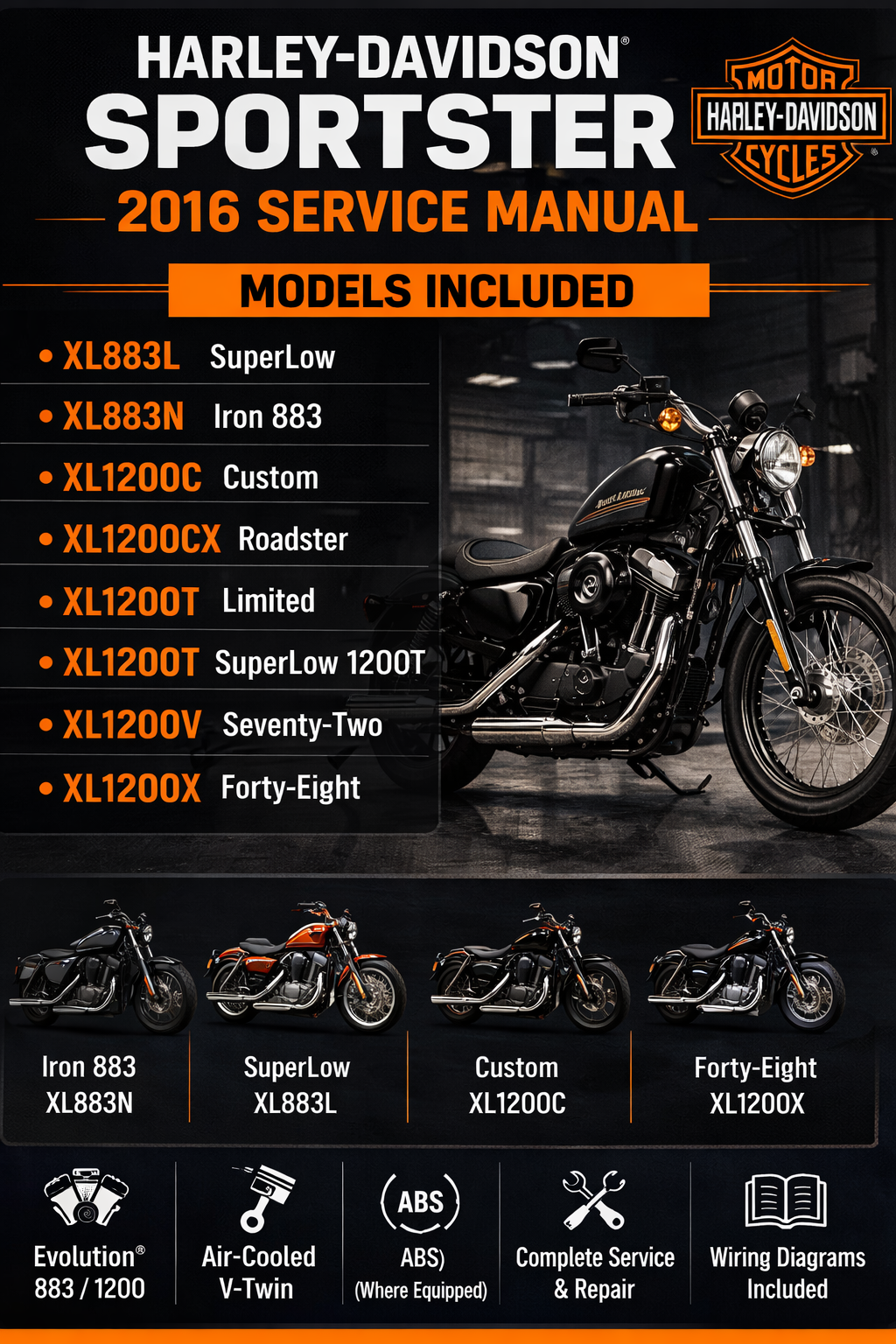 Workshop Manual [Harley-Davidson Sportster] 2016