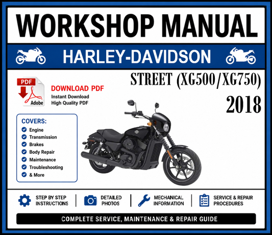 Workshop Manual [Harley-Davidson Street (XG500/XG750/XG750-A)] 2018
