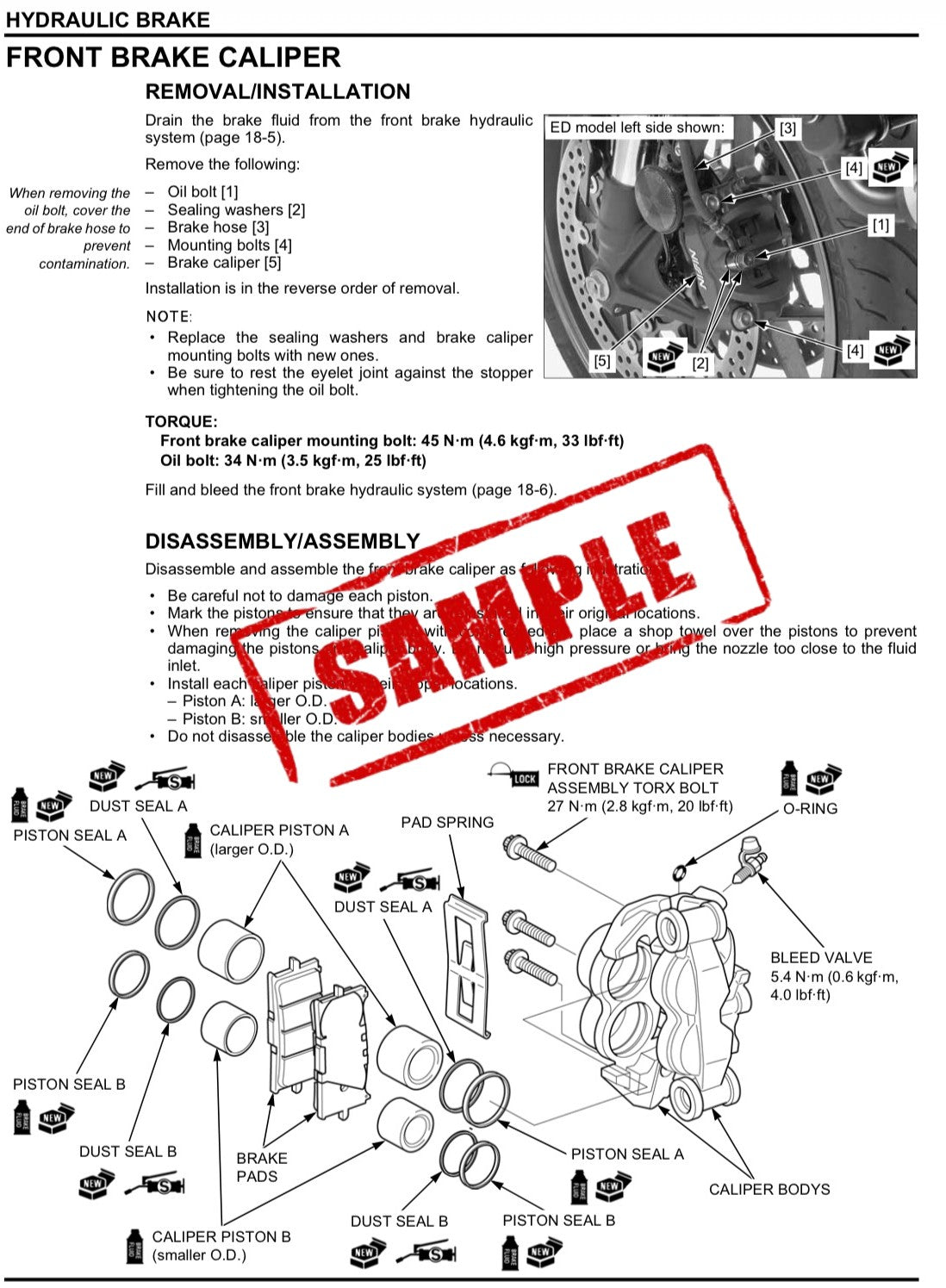 Workshop Manual [Honda XRE 300] 2016-2019