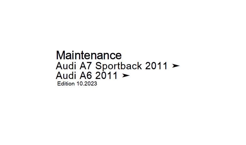 Workshop Manual [Audi A7/S7/RS7] (C7) 2011-2017