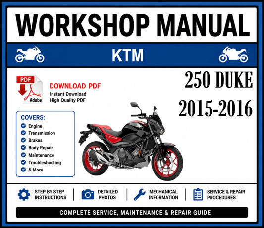 Workshop Manual [KTM 250 Duke] 2015-2016