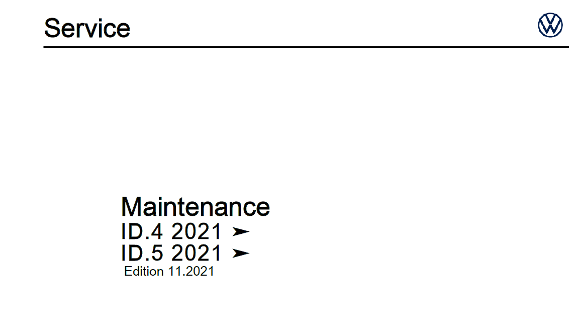 Workshop Manual [VW ID4/ID5] 2020-2025