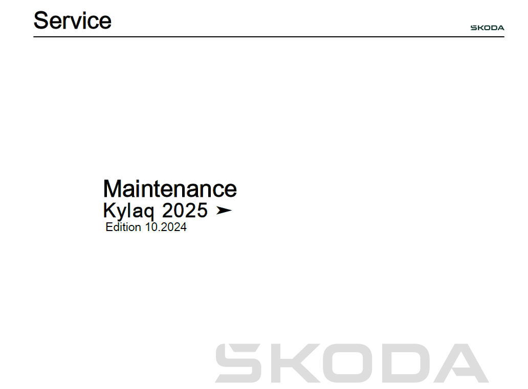 Werkstatthandbuch [Skoda Kushaq] 2021-2025