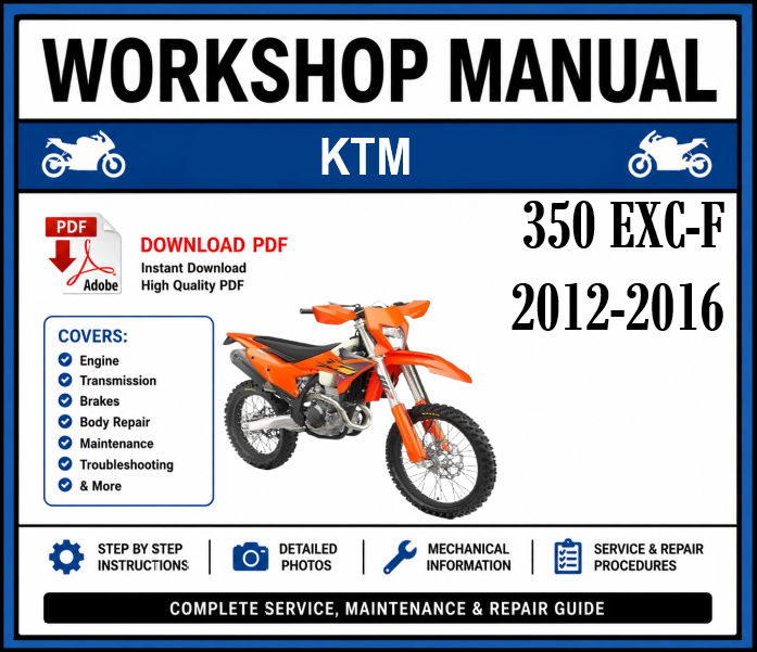 Workshop Manual [KTM 350 EXC-F] 2012-2016