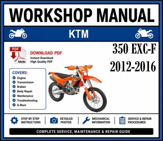 Workshop Manual [KTM 350 EXC-F] 2012-2016