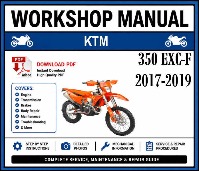 Workshop Manual [KTM 350 EXC-F] 2017-2019