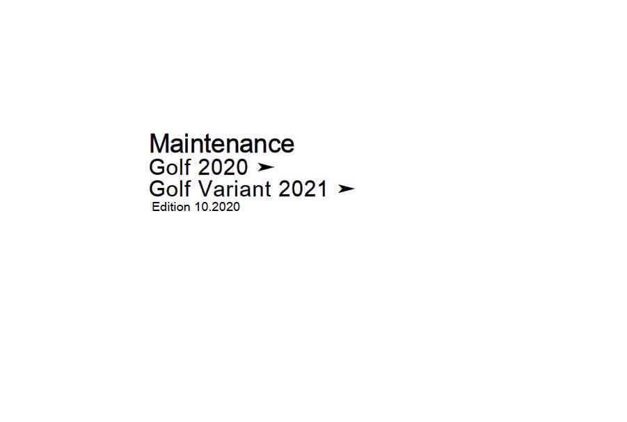 Workshop Manual [VW Golf] (MK8) 2019-2025
