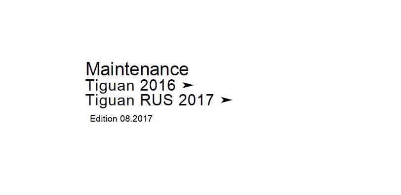 Workshop Manual [VW Tiguan] 2016-2024