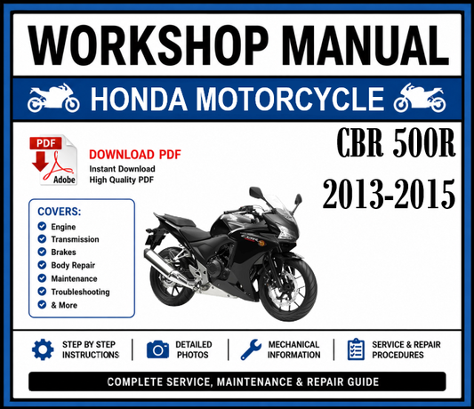 Workshop Manual [Honda CBR 500R] 2013-2015