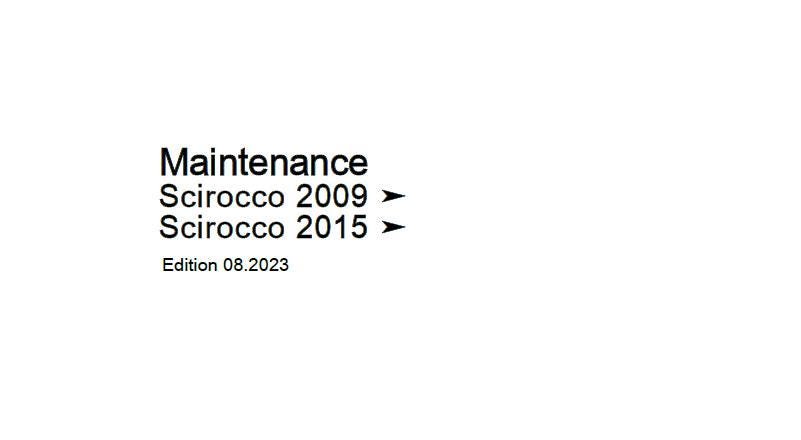 Workshop Manual [VW Scirocco ] 2008-2017