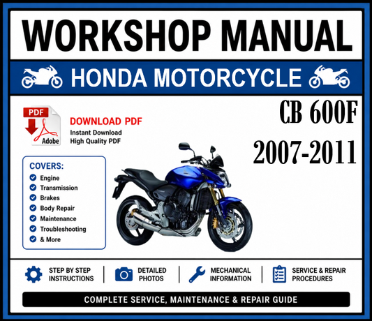Workshop Manual [Honda CB 600F] 2007-2011