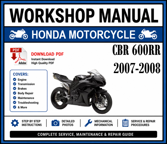 Workshop Manual [Honda CBR 600RR] 2007-2008