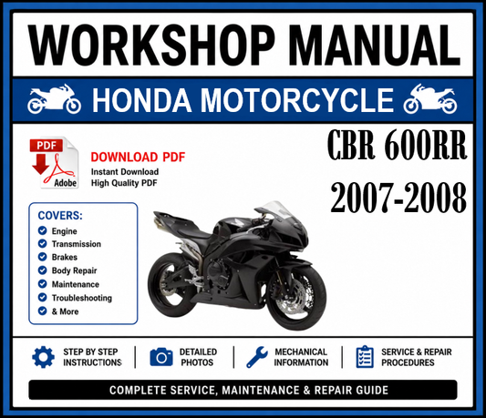 Workshop Manual [Honda CBR 600RR] 2007-2008
