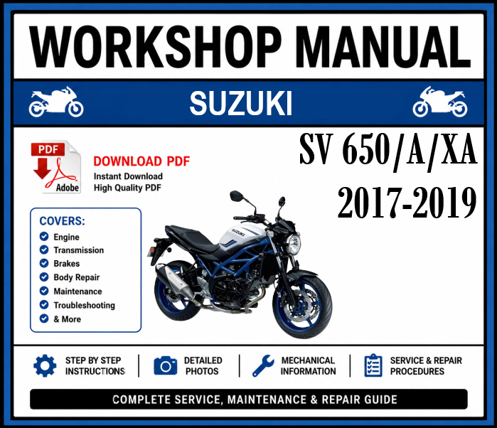 Workshop Manual [Suzuki SV 650] 2017-2019