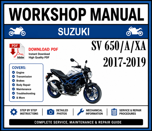 Workshop Manual [Suzuki SV 650] 2017-2019