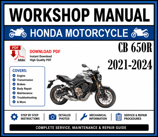 Workshop Manual [Honda CB 650R] 2021-2024