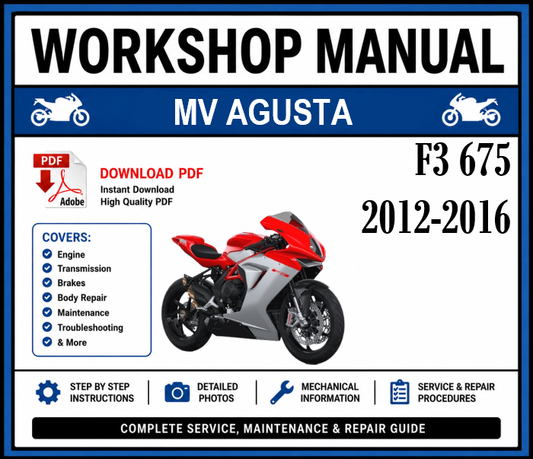 Workshop Manual [MV Agusta F3 675] 2012-2016