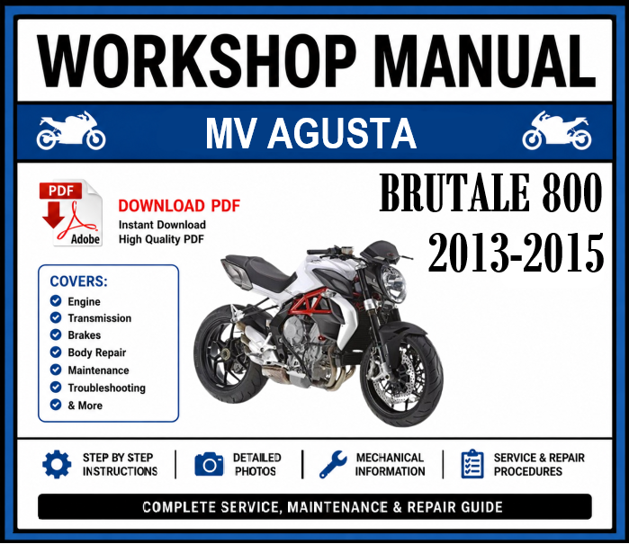 Workshop Manual [MV Agusta Brutale 800] 2013-2015