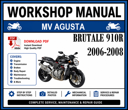 Workshop Manual [MV Agusta Brutale 910R] 2006-2008