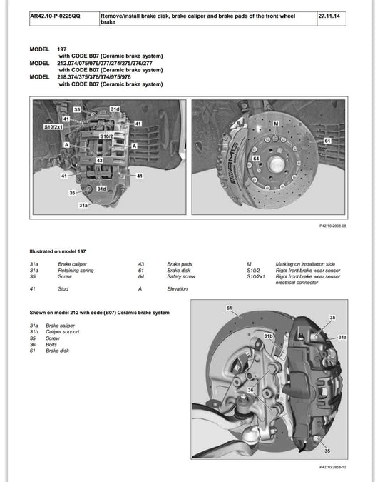 Workshop Manual [Mercedes E-Class] (W212) 2010-2016
