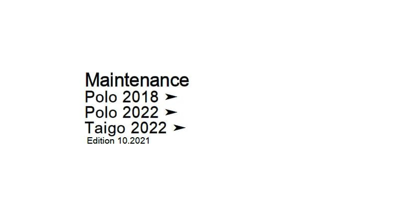 Workshop Manual [VW Polo] (MK6) 2017-2025