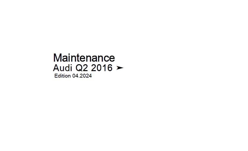 Workshop Manual [Audi Q2] 2016-2025