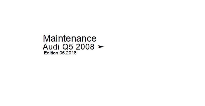 Werkstatthandbuch [Audi Q5/SQ5] 2008-2017