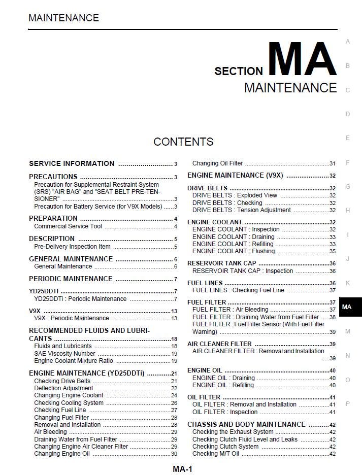 Workshop Manual [Nissan X-Trail] 2007-2013