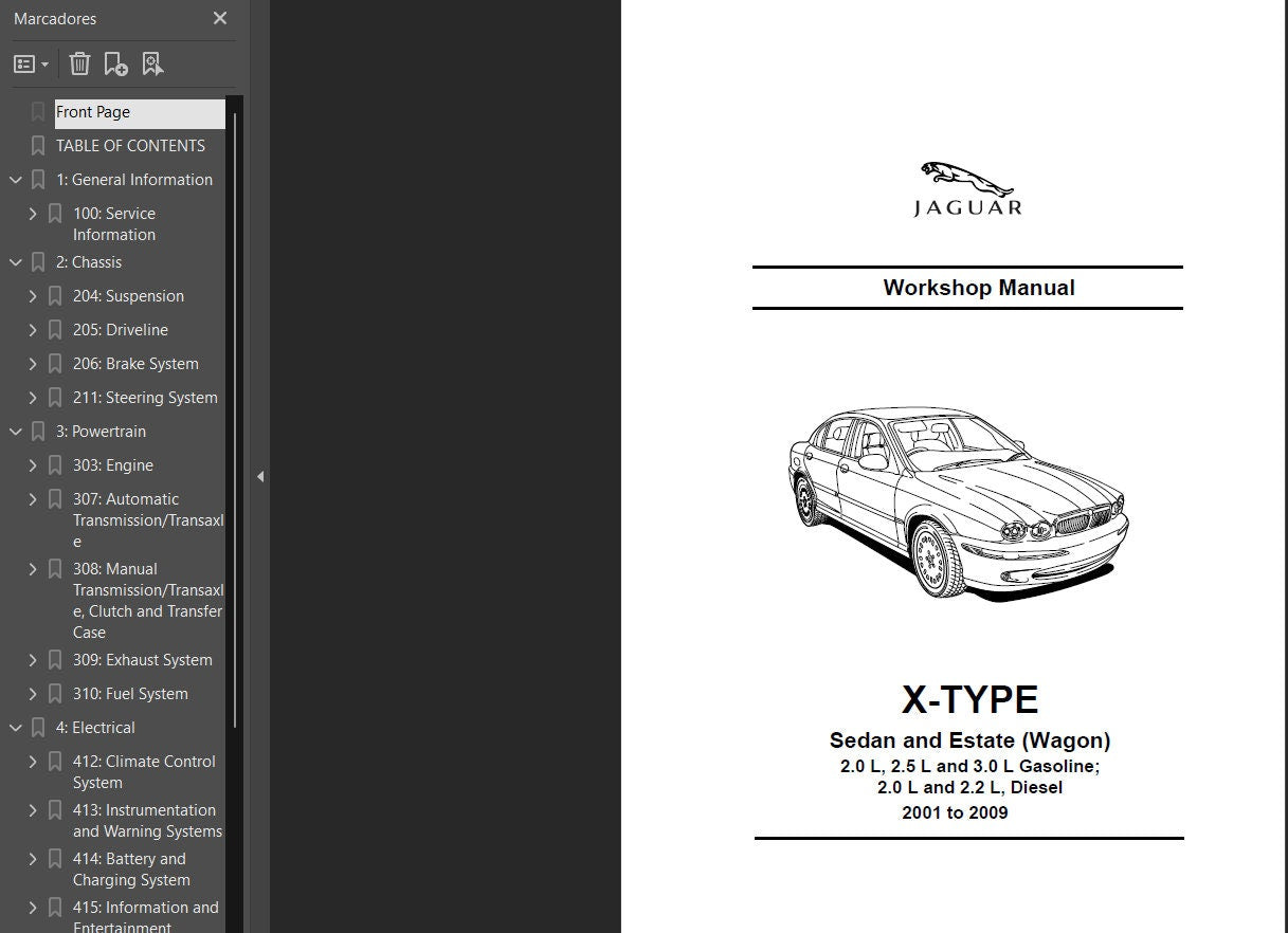 Workshop Manual [Jaguar X-Type] 2001-2009