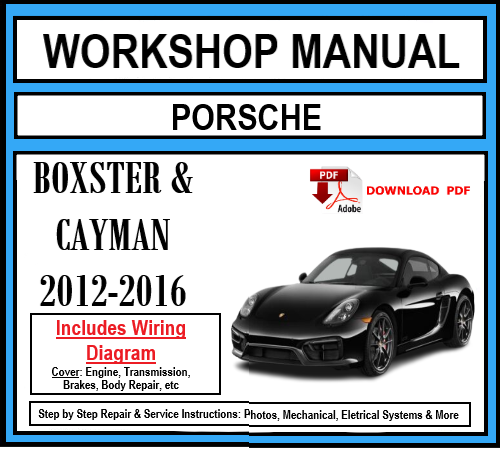 Workshop Manual [Porsche Boxter & Cayman] 2012-2016