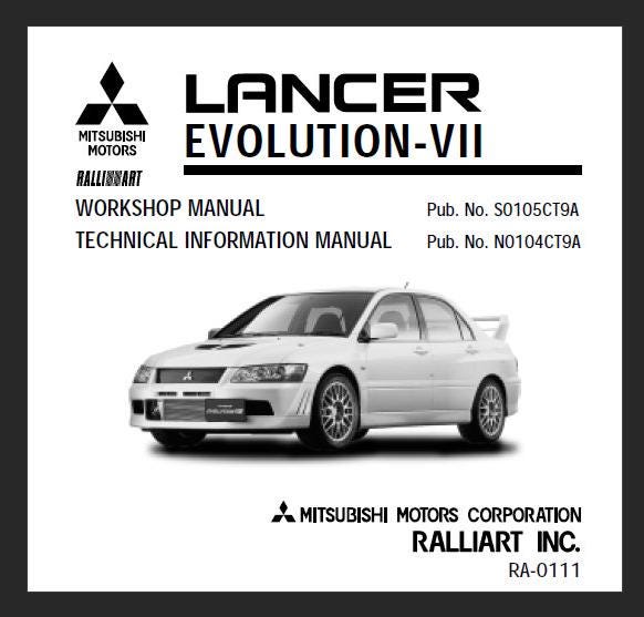 Workshop Manual [Mitsubishi Lancer Evo VII] 2001-2003