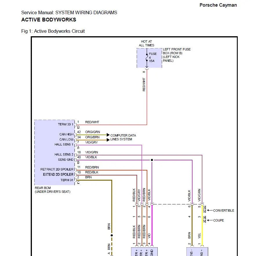 Workshop Manual [Porsche Boxter & Cayman] 2012-2016