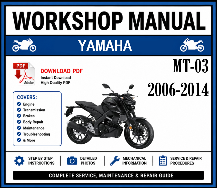 Workshop Manual [Yamaha MT-03] 2006-2014