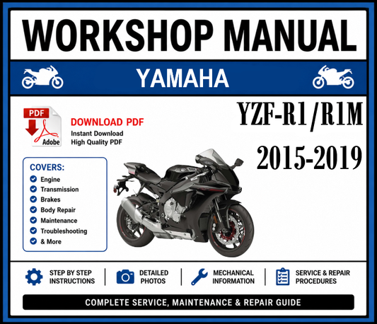 Workshop Manual [Yamaha YZF-R1/R1M] 2015-2019