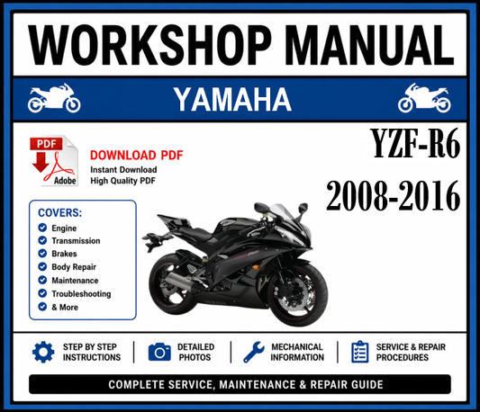 Workshop Manual [Yamaha YZF-R6] 2008-2016