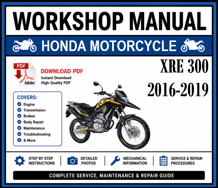 Workshop Manual [Honda XRE 300] 2016-2019